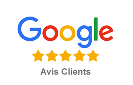 Logo Google avec les étoiles pour les avis clients