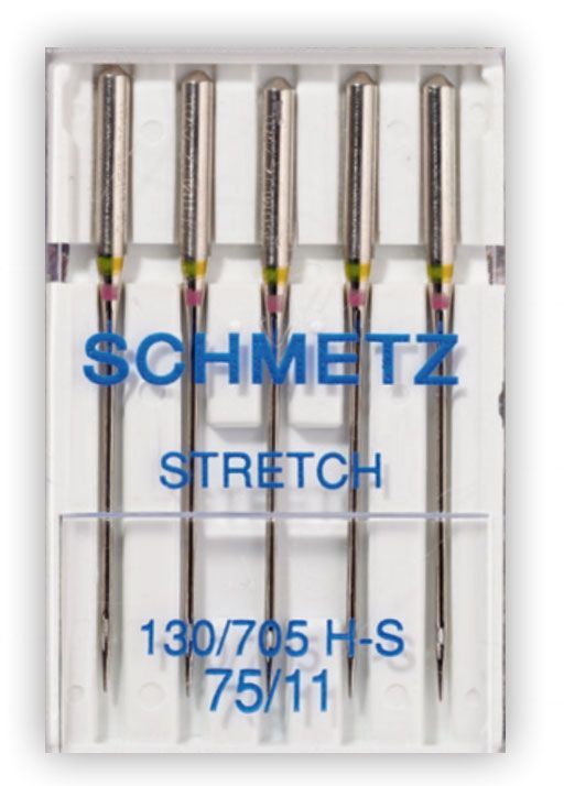 Packung mit Schmetz Stretch-Nähmaschinennadeln, Größe 75/11.