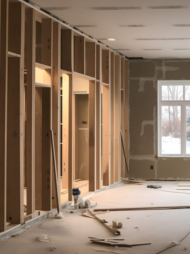 L'intérieur d'une maison en rénovation