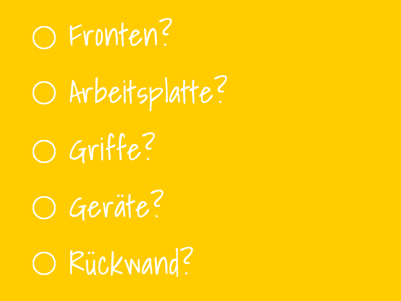 Fronten? Arbeitsplatte?