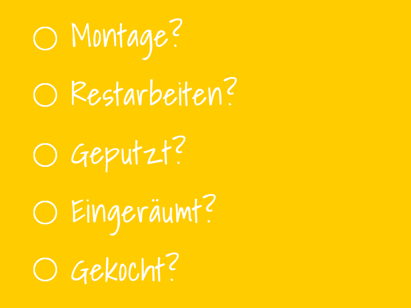 Montage und Restarbeiten