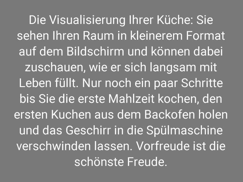Die Visualisierung Ihrer Küche