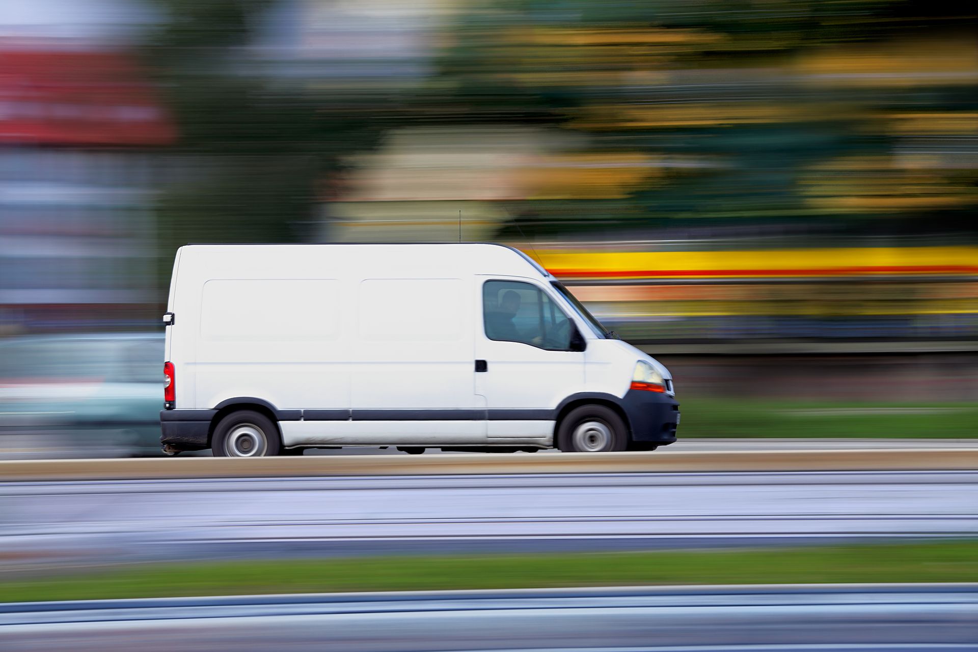 Camionnette en mouvement