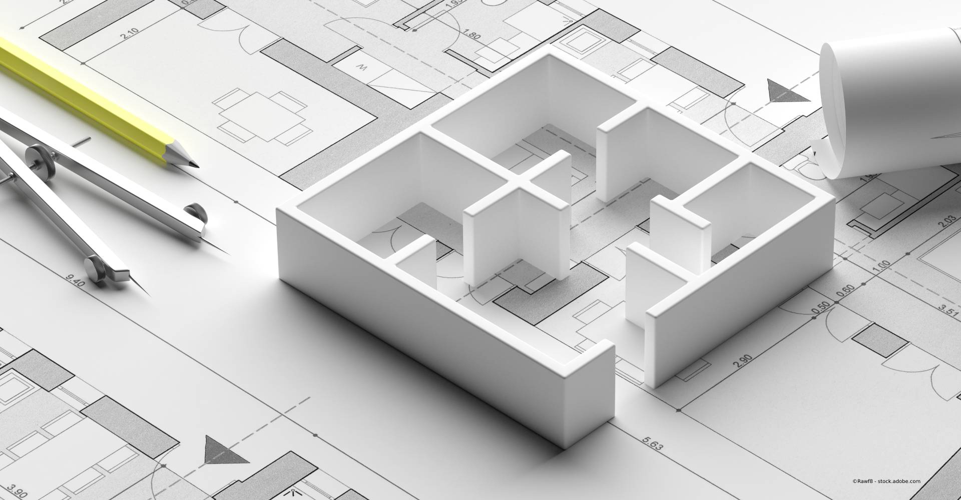 Bauplan und Modell von Ingenieurbüro JM
