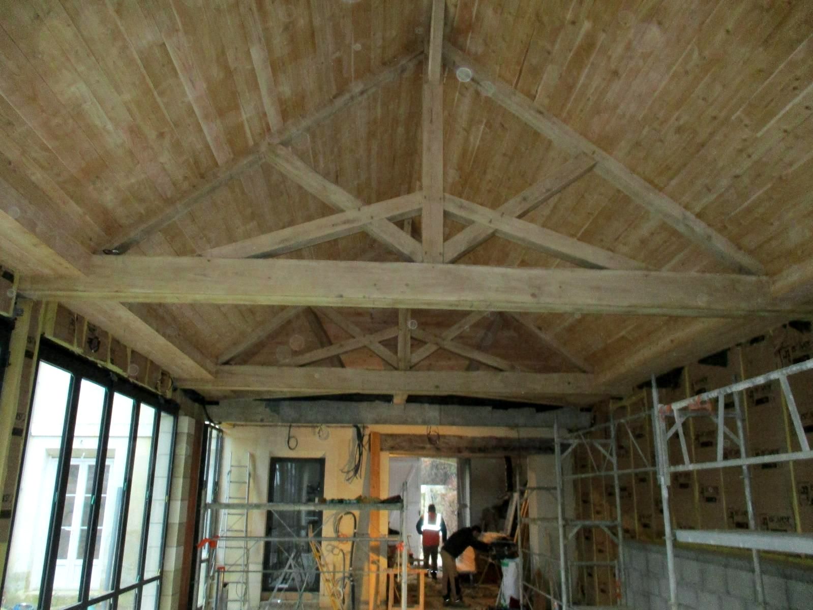 Charpente avec poutres