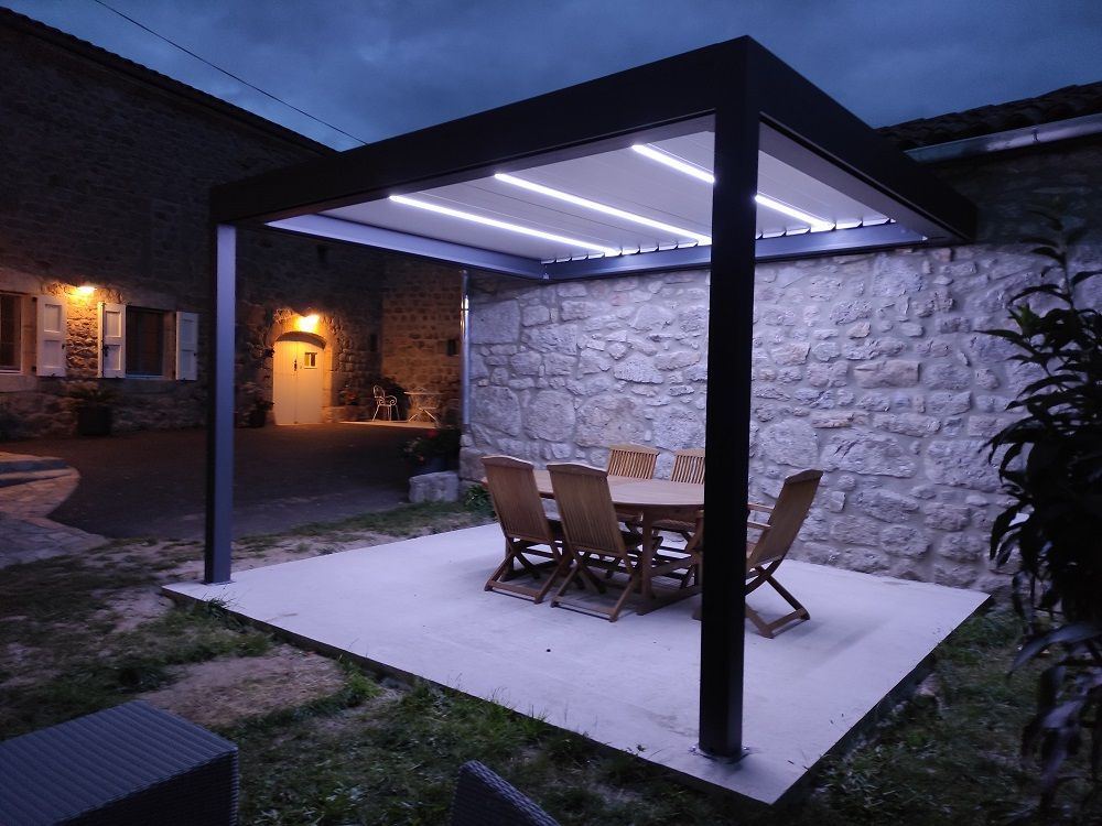 Pergola illuminée