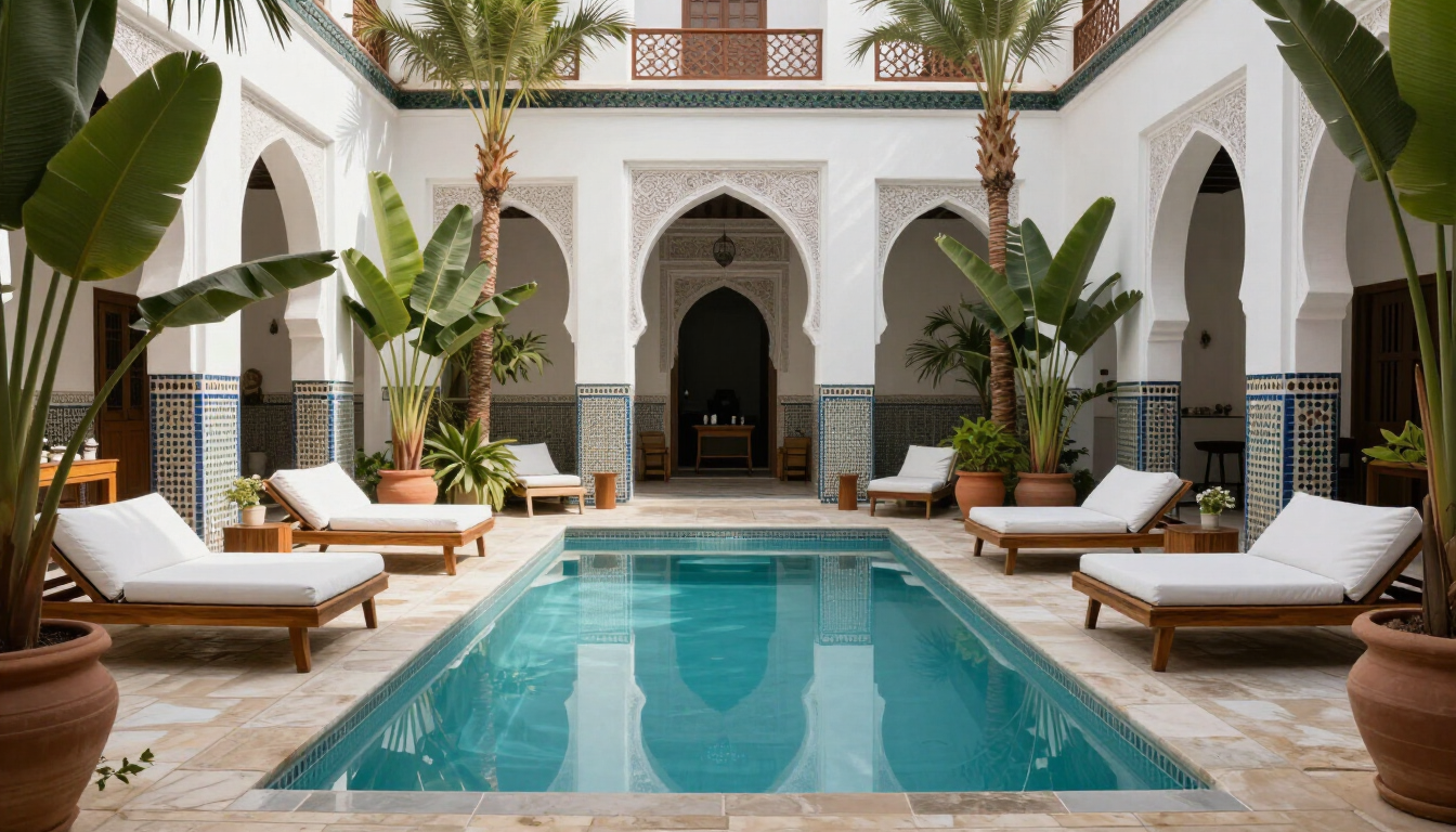 Piscine chauffée Riad Marrakech