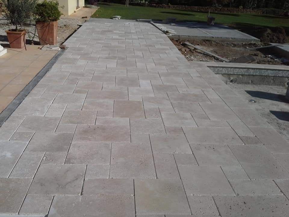 Terrasse en dallage