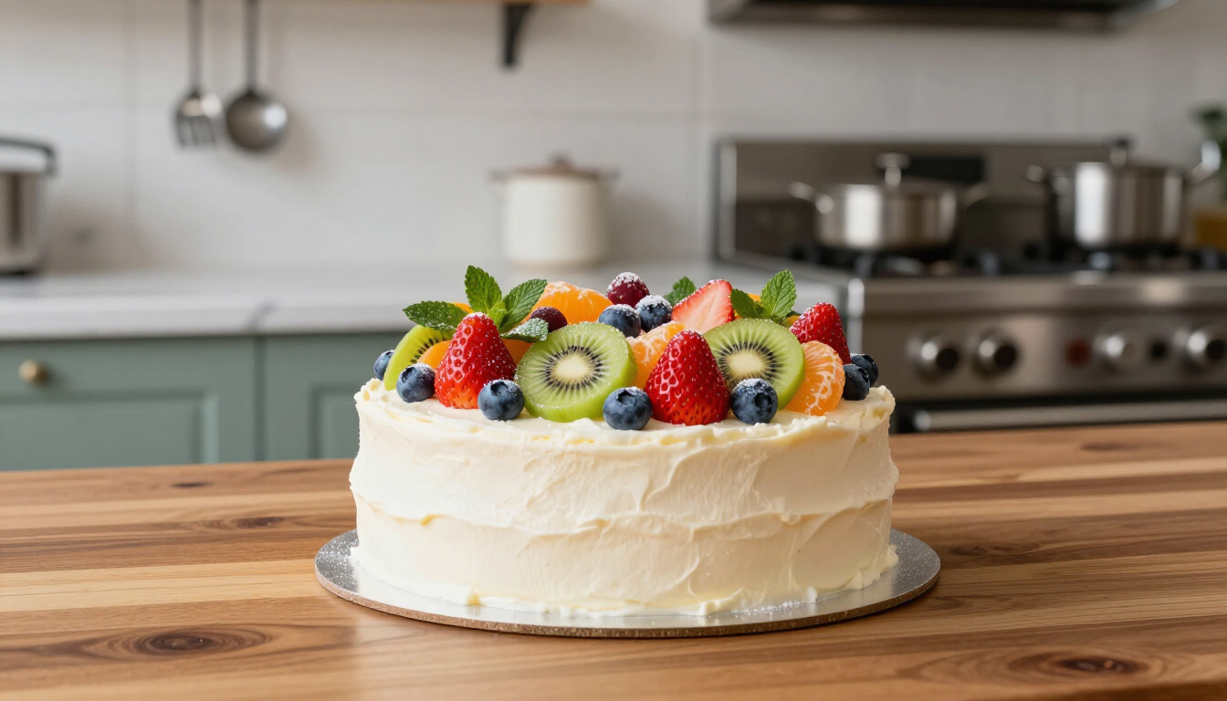 Tarta de frutas de temporada
