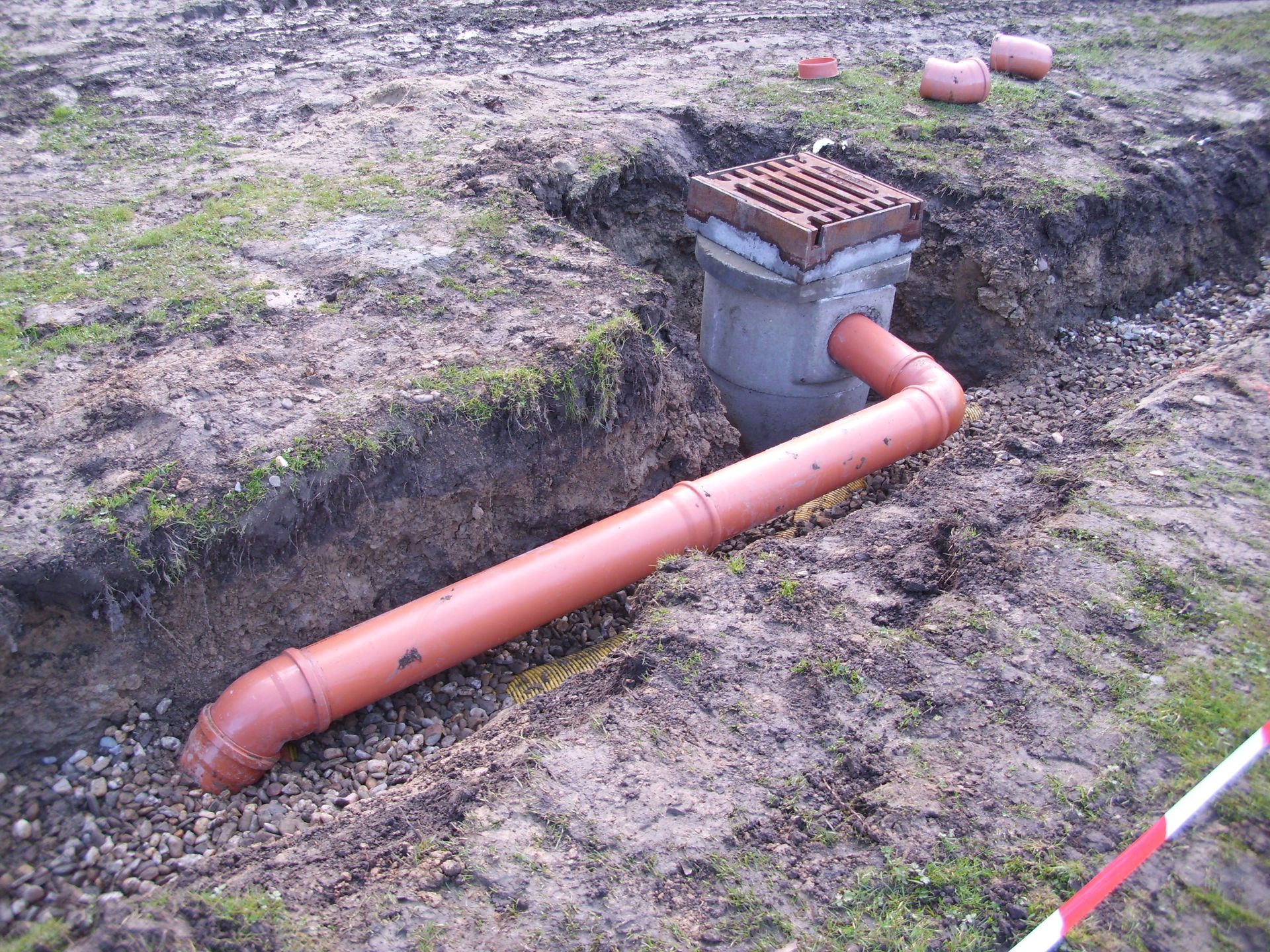 Tiefbau Abwasserleitung