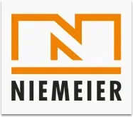 NIEMEIER-Logo in Orange und Schwarz: ein abstraktes „N“ in einem Rechteck und der Firmenname.