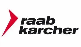 Das rote und schwarze Raab Kärcher-Logo.