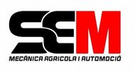 SEM logo: Black "SEM" letters next to a red "M". "Mecánica Agrícola y Automoción" texto below.