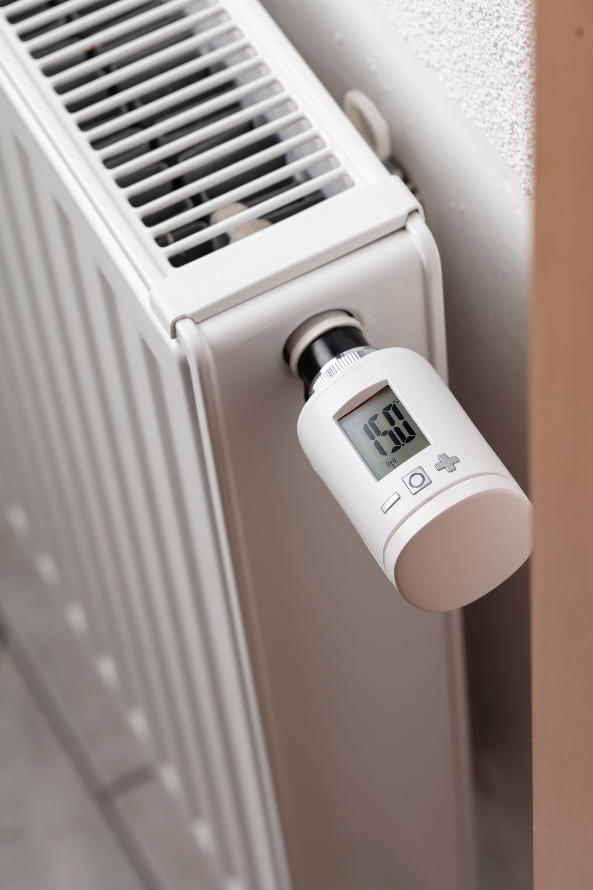 Le bouton de réglage d'un radiateur