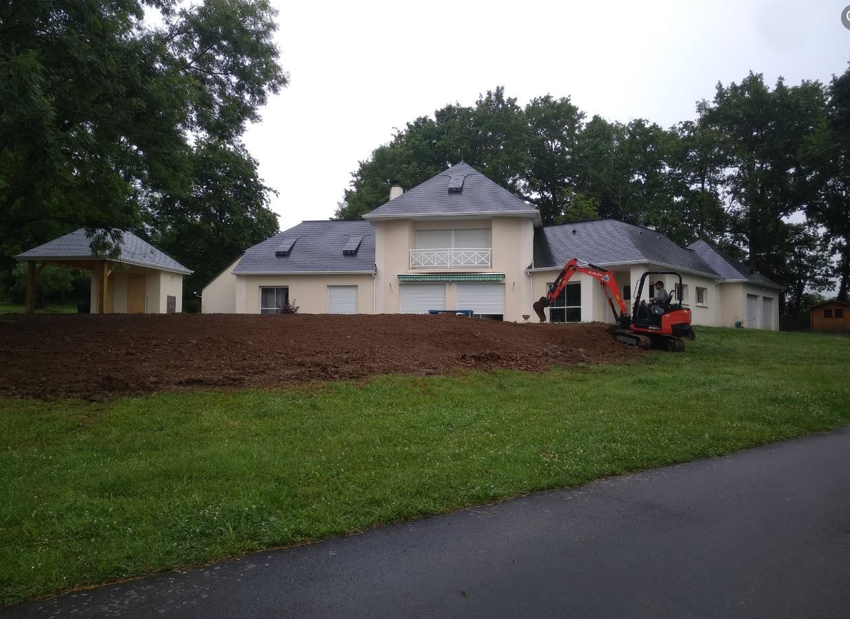 Création d'espace vert, terrassement