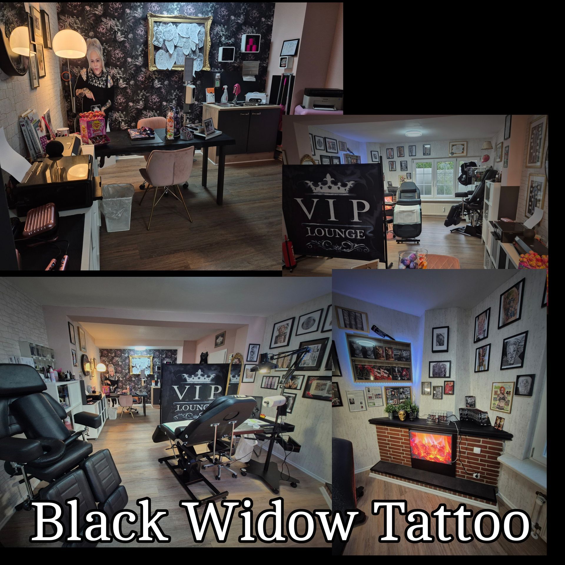 Bildercollage | Black Widow Tattoo & Körperkult