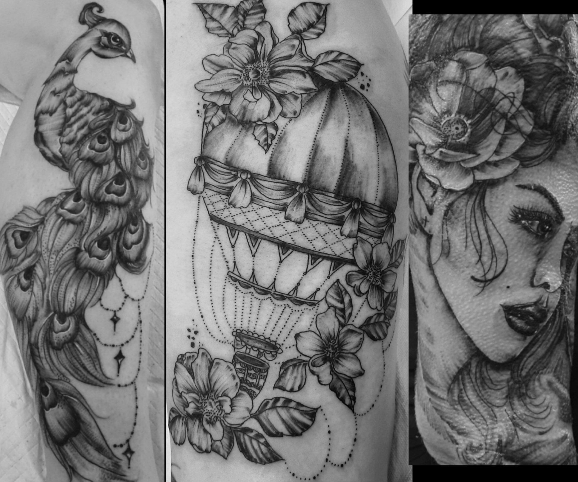 Bildercollage  | Black Widow Tattoo & Körperkult