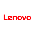 Logotipo de Lenovo en texto rojo sobre fondo blanco.