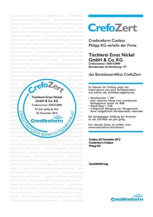 CrefoZert – Creditreform Bonitätszertifikat