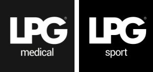 Kaksi mustaa paneelia, joissa on LPG-logo, vasemmalla tekstillä 