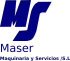 El logotipo de la empresa Maser, que presenta un icono "