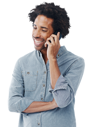 Une personne au téléphone
