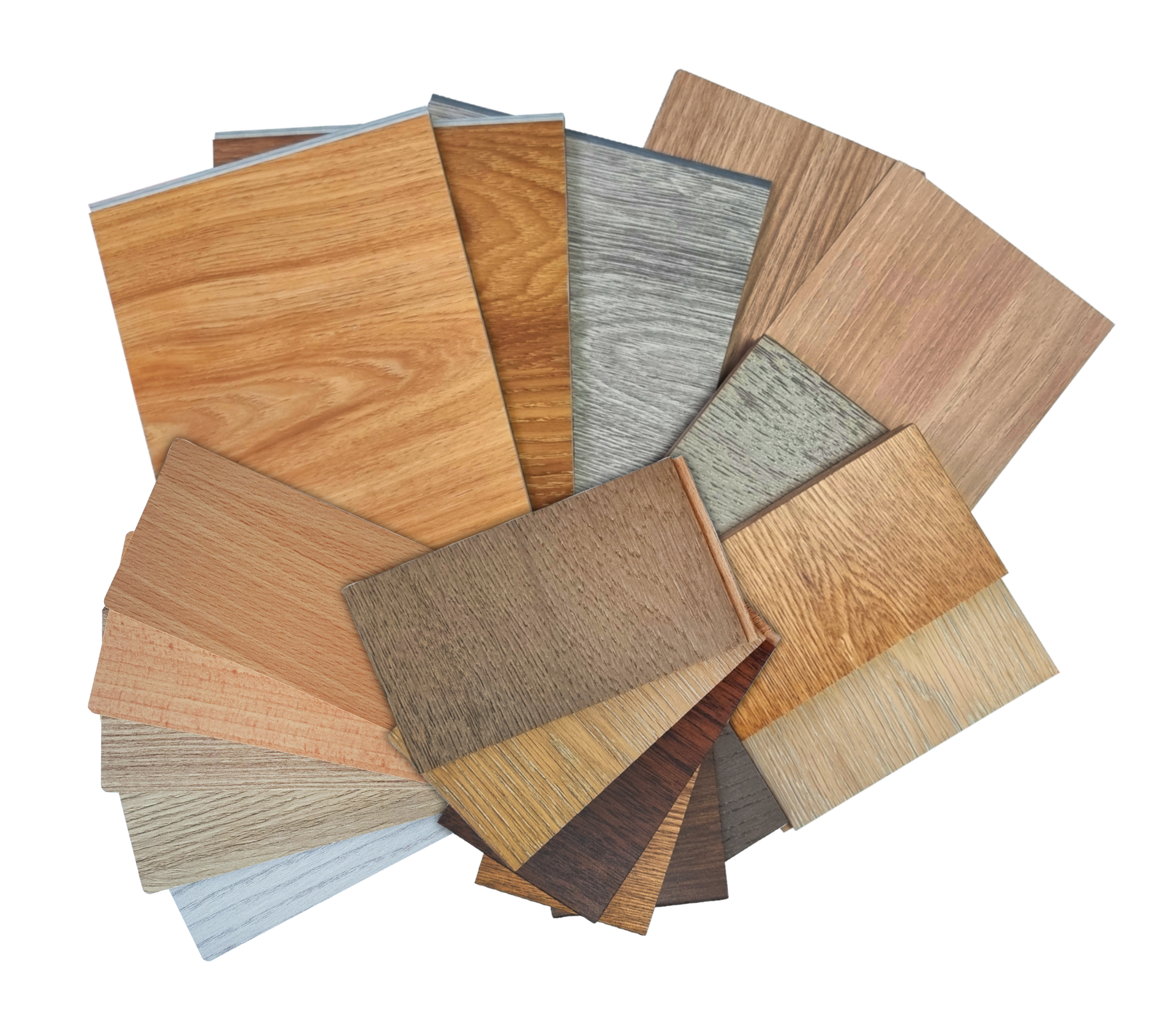 Des morceaux de lames de parquet