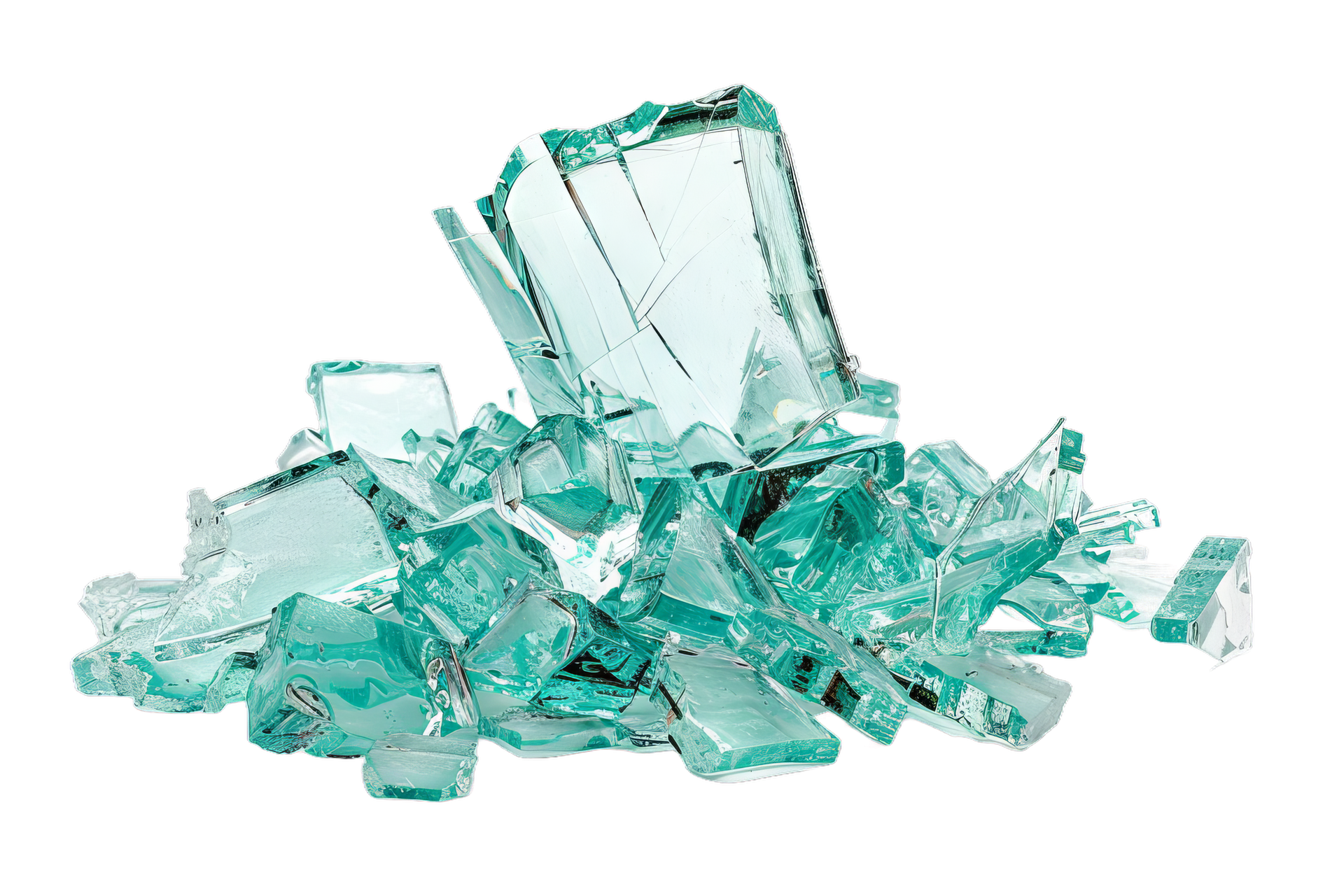 Des bris de verre