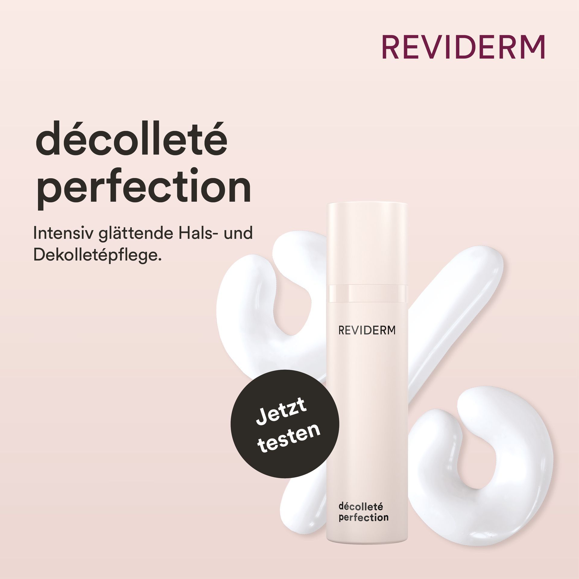 Eine Flasche Reviderm Dekolleté-Perfektionslotion