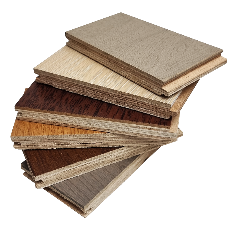 Échantillons de parquets contrecollés