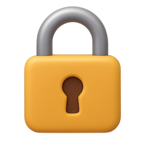 Cadenas jaune à arche grise, symbole de sécurité et de protection.