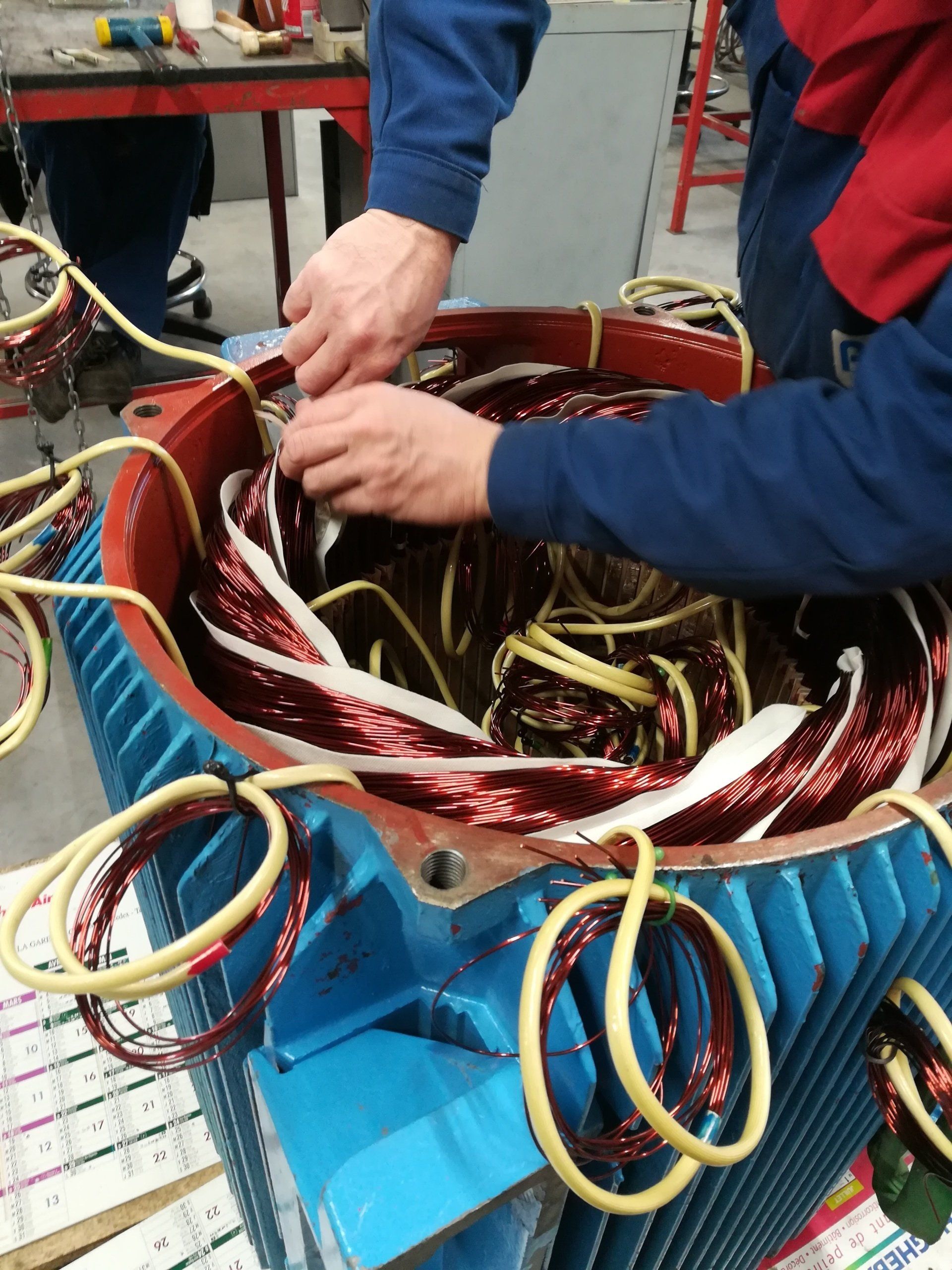 En cours de bobinage