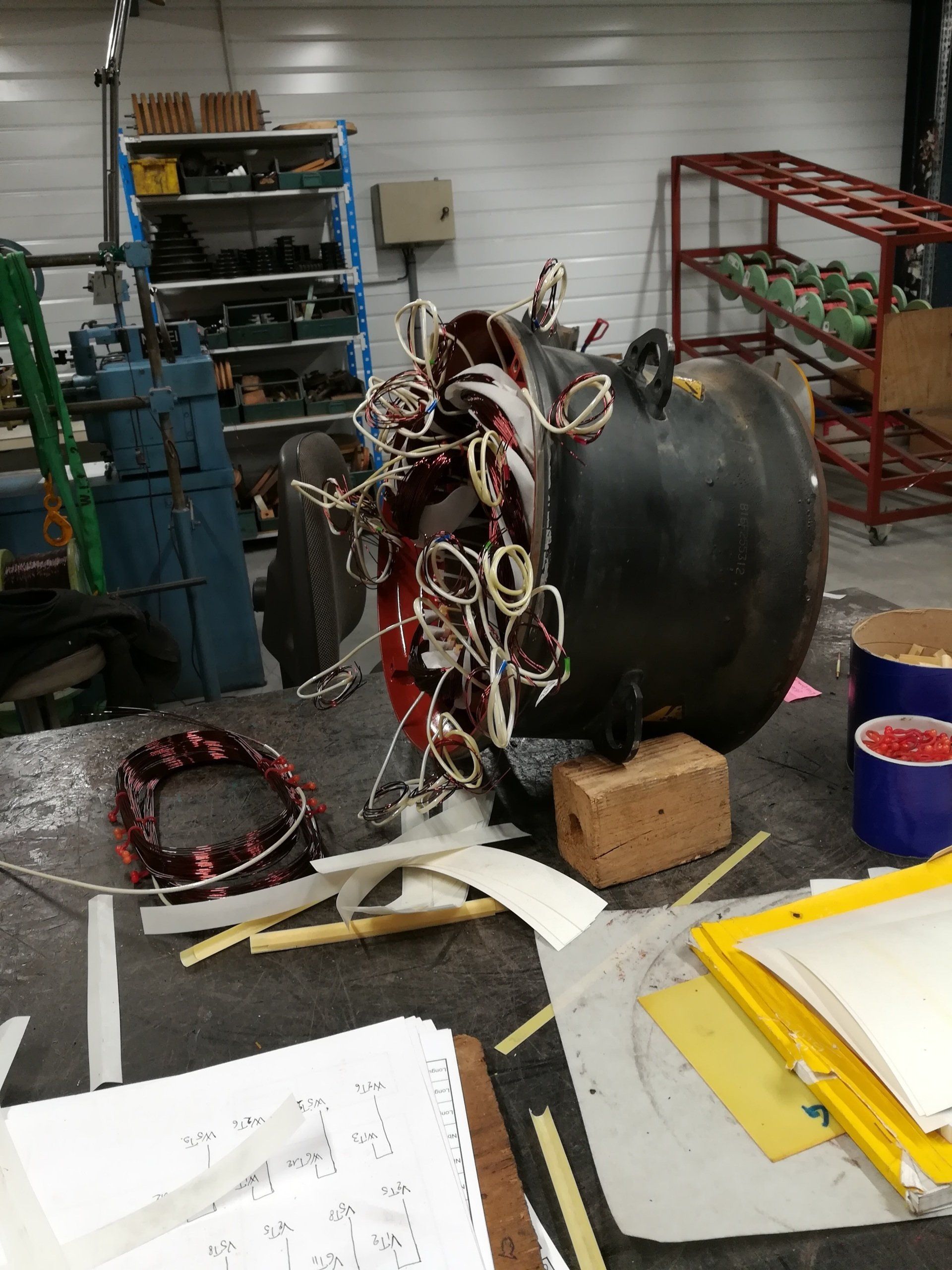 En cours de bobinage