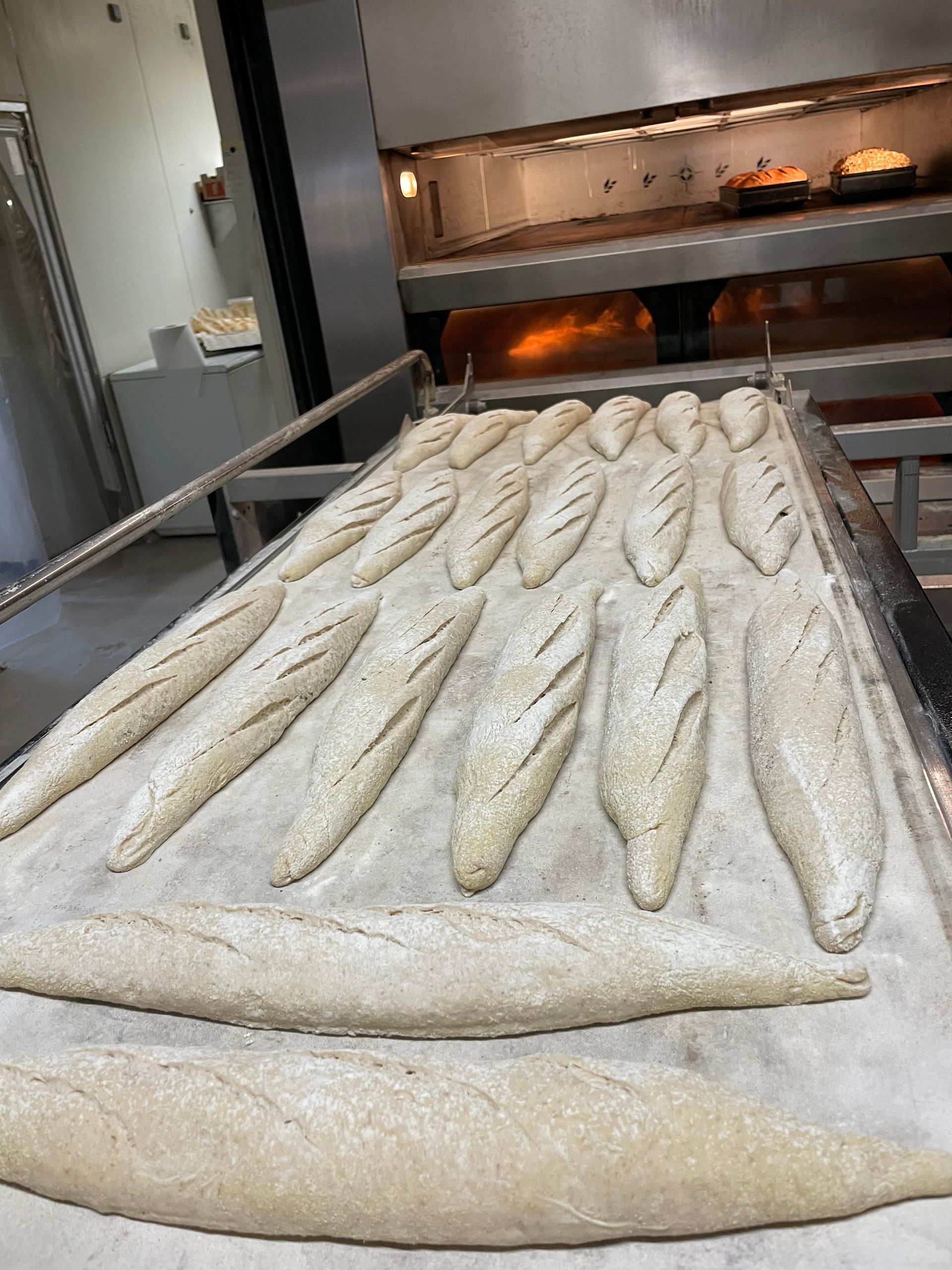 Intérieur de la boulangerie artisanale à Trèbes