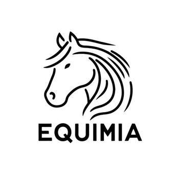 Un logotipo en blanco y negro de la cabeza de un caballo.