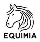 Un logotipo en blanco y negro de la cabeza de un caballo.