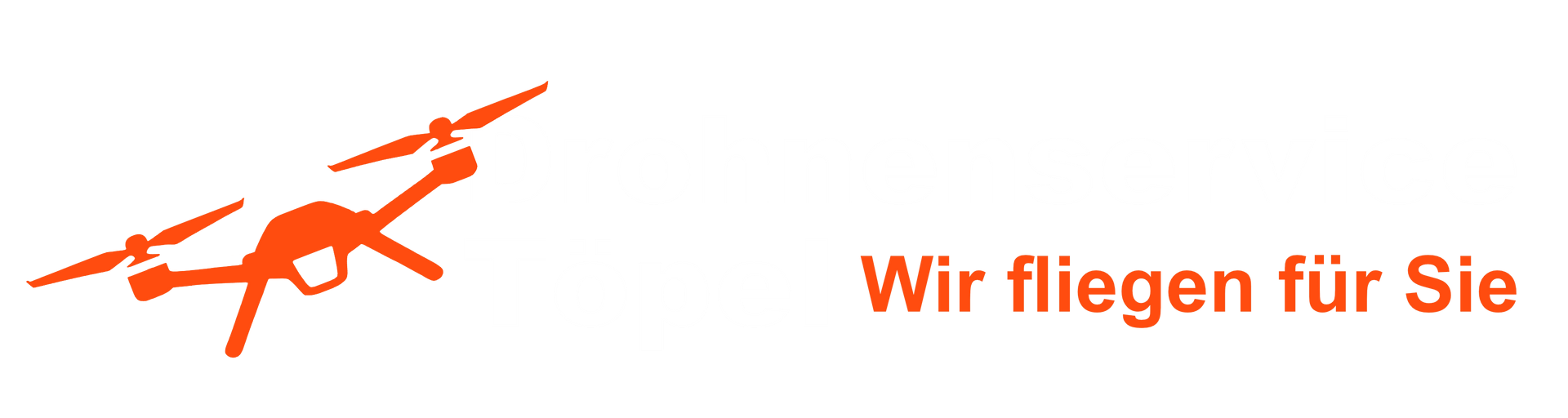 Orange drone illustration with the text 