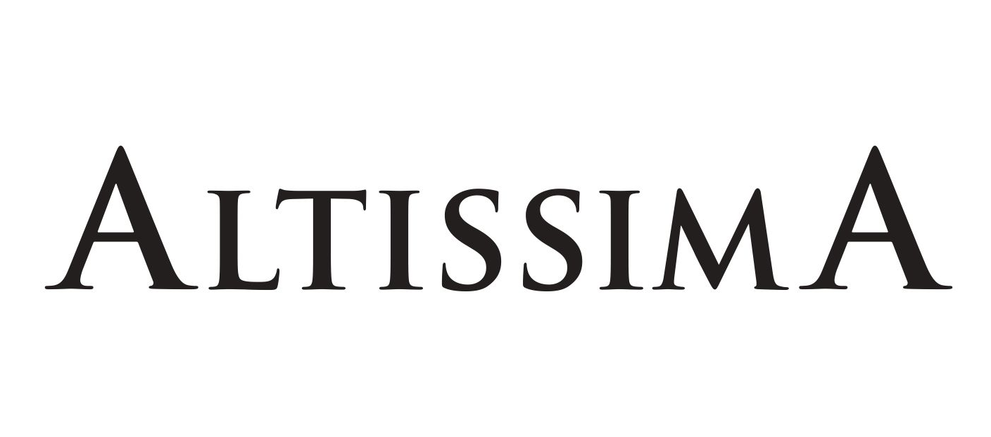 Logotipo de Altissima en letras negras con serifa sobre fondo blanco.