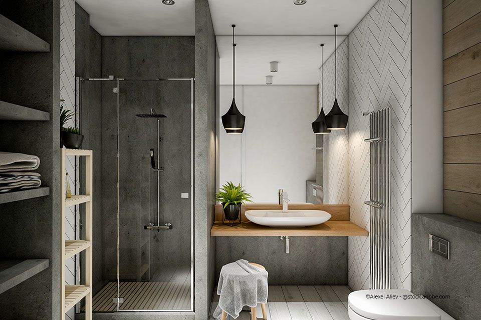 Modernes Bad, das von der Ing.-Büro B. Rupprecht GmbH installiert wurde