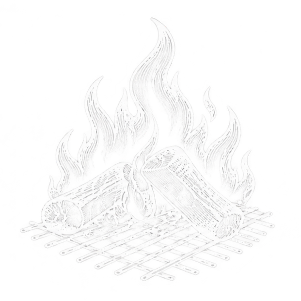 Ilustración digital de billetes ardiendo sobre una superficie de malla, con altas llamas que se elevan hacia arriba