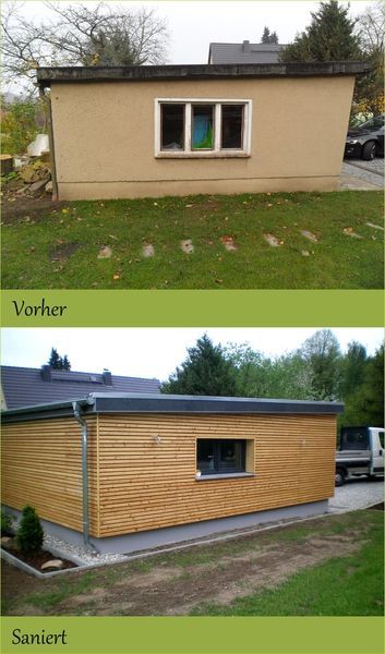 Bild Vorher/Nachher eines Hauses