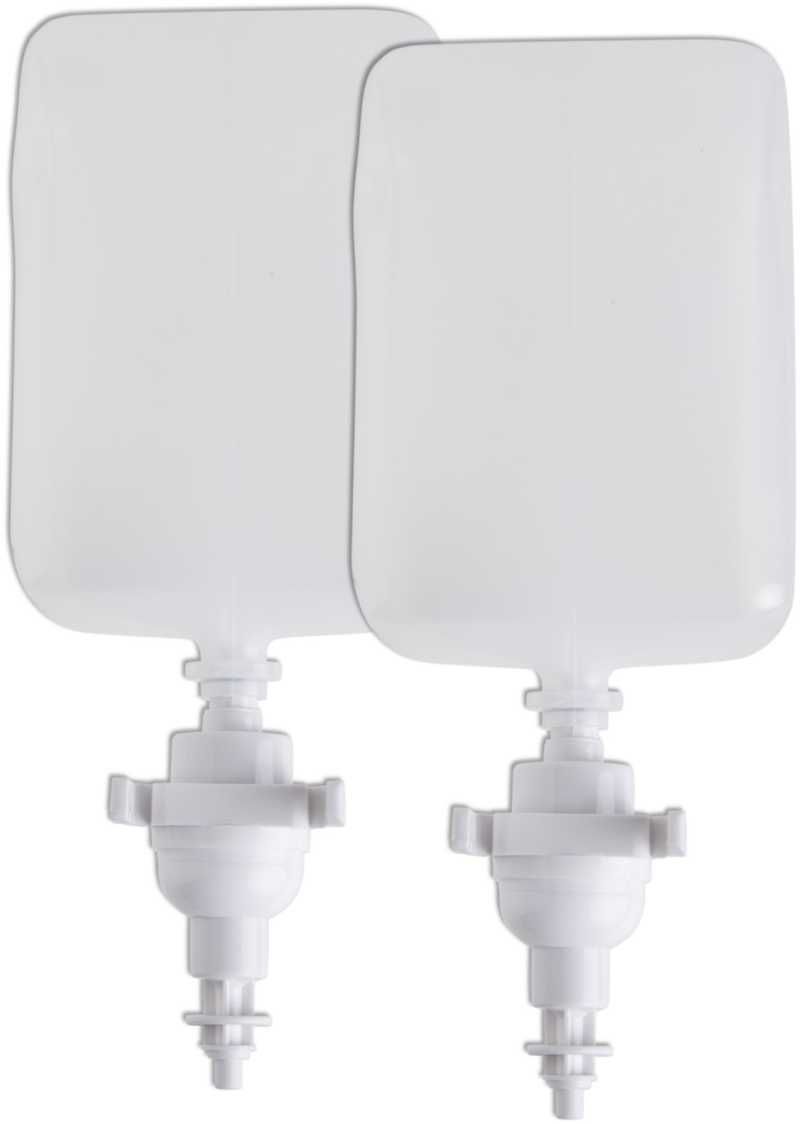 Seifen-, Schaumseifenkartusche zur Befüllung von WB Seifenspender Design Line Sensor. Durch eine neue vormontierte Pumpe ist der Kartuschenwechsel eine hygienische, saubere und sichere Angelegenheit. Zudem werden undichte und tropfende Pumpeneinheiten vermieden.