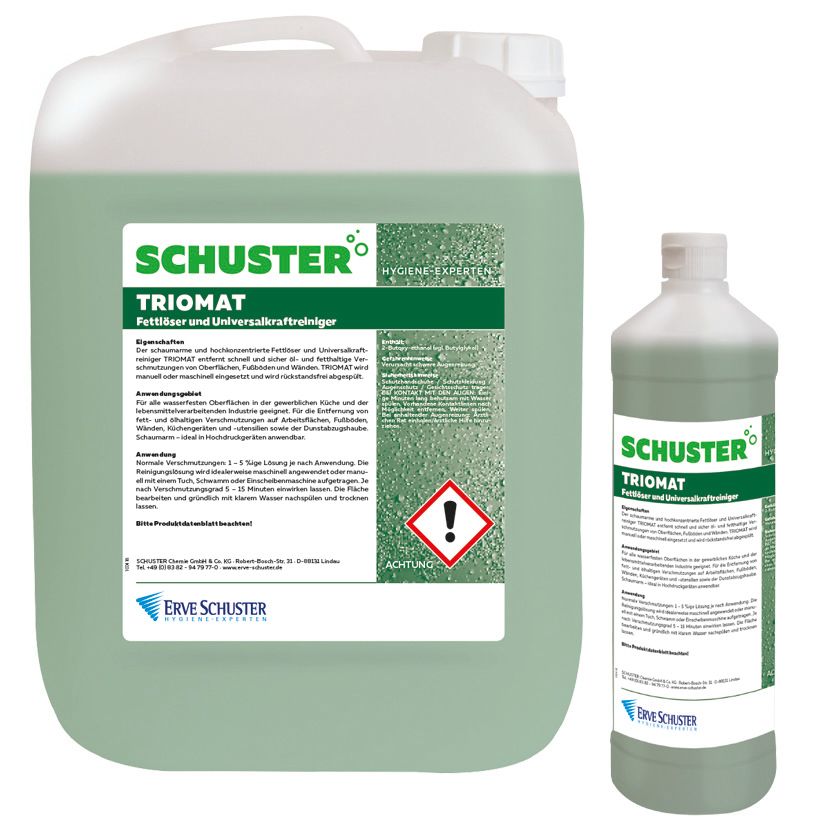 Schaumarmer Reiniger der stark öl- und fetthaltige verschmutzungen von Oberflächen wie Fußböden, Wänden, Kacheln etc. entfernt.