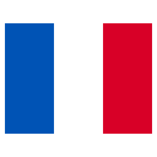 Barres verticales bleues et rouges sur fond blanc