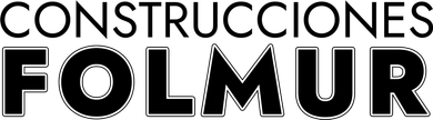 Logotipo de una constructora. Grúa azul sobre "FOLMUR" y el número de teléfono 965 442 283 en la parte inferior.