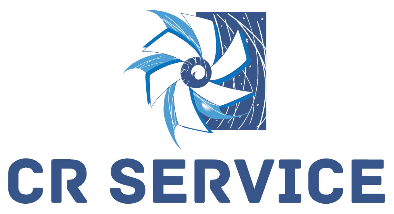 El logotipo del servicio CR muestra un ventilador en un cuadrado.