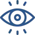 Un icono azul de un ojo con un círculo en el medio.