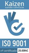A logo for kaizen auditoria y certificacion iso 9001