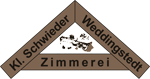 Ein braunes Dreieck mit der Aufschrift „Zimmerei“ darauf