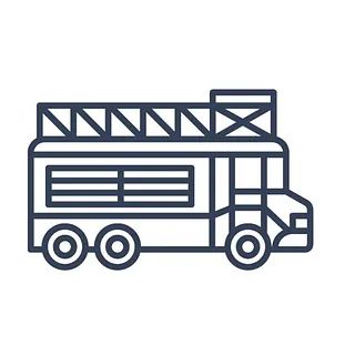 Un autobús de dos pisos con una escalera en la parte superior.